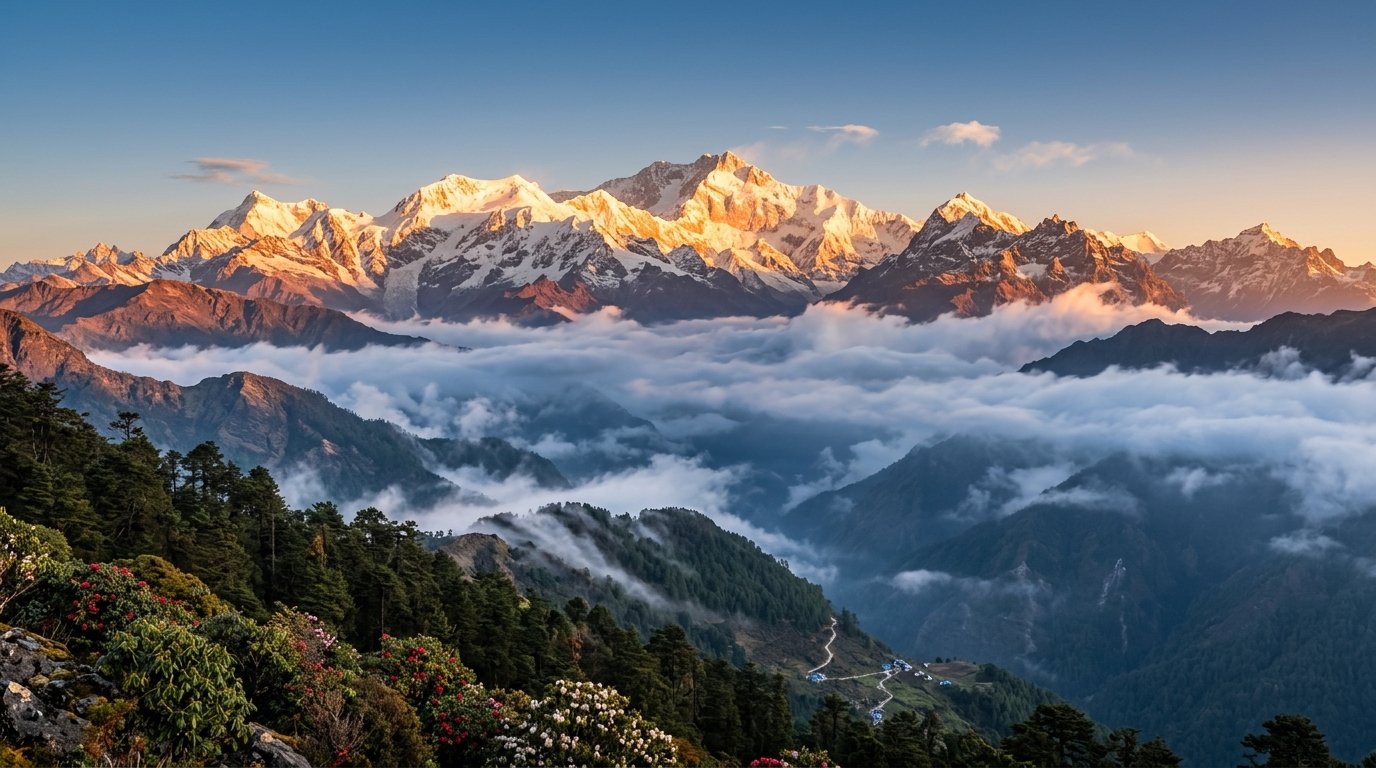 Mount Kangchenjunga & Himalayan Ridge